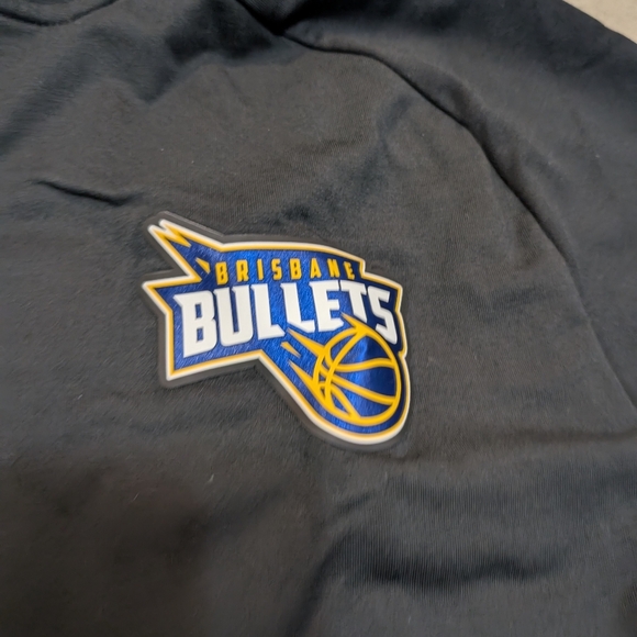 Brisbane Bullets NBL Hoodie Tech Full Zip Black Mens L - Picture 3 of 7